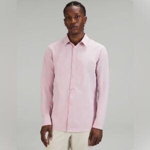 Like New Lululemon New Venture Slim-Fit Long Sleeve Shirt Pink Peony XXL Mens